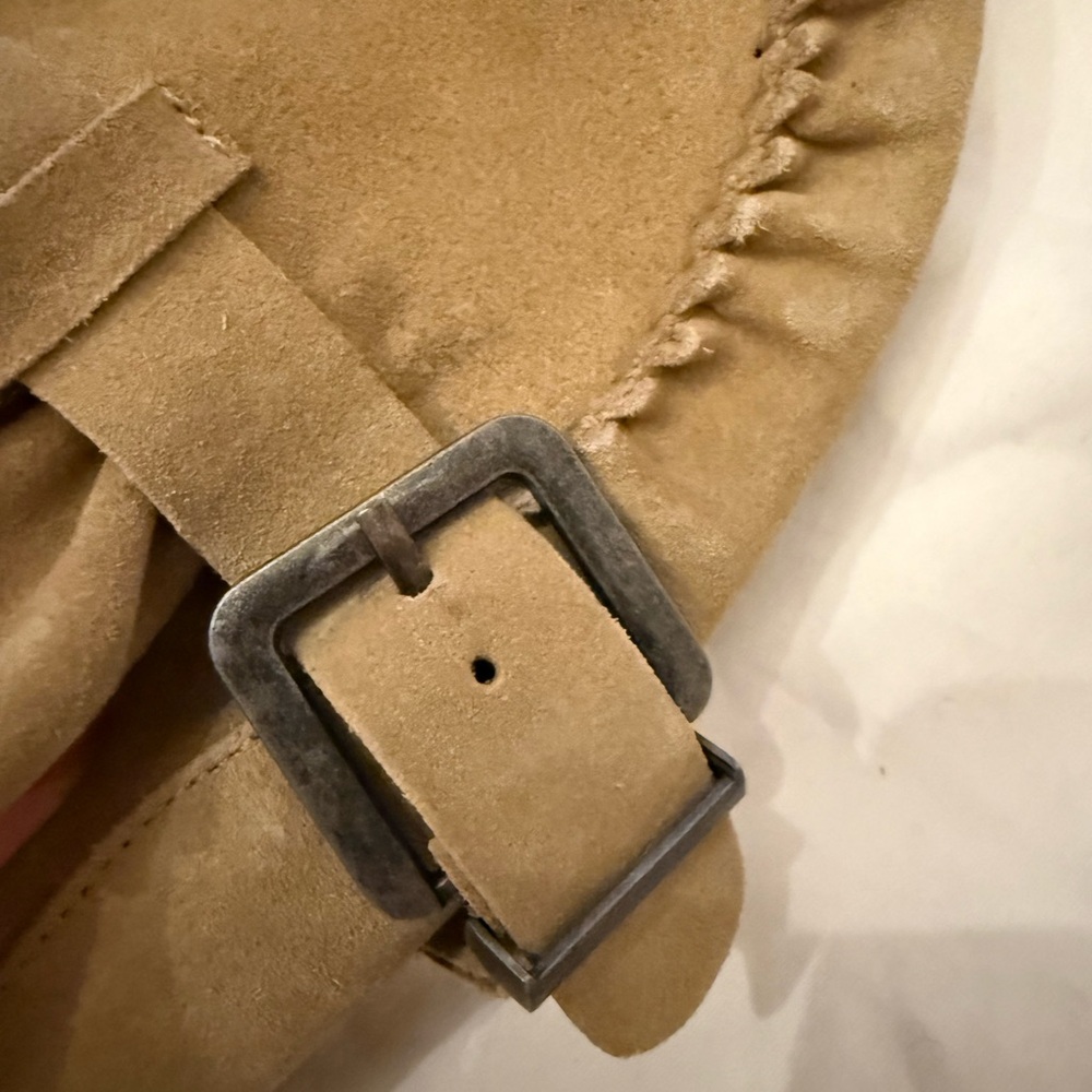 Free People After Riding Mules Suede Buckle Loafers, Size 10 - Picture 3 of 6